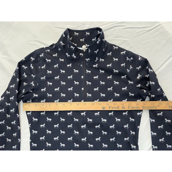 PS of Sweden Eloise Magic Top Base Layer Navy Blue Horse Design Women’s Small - Picture 6 of 8